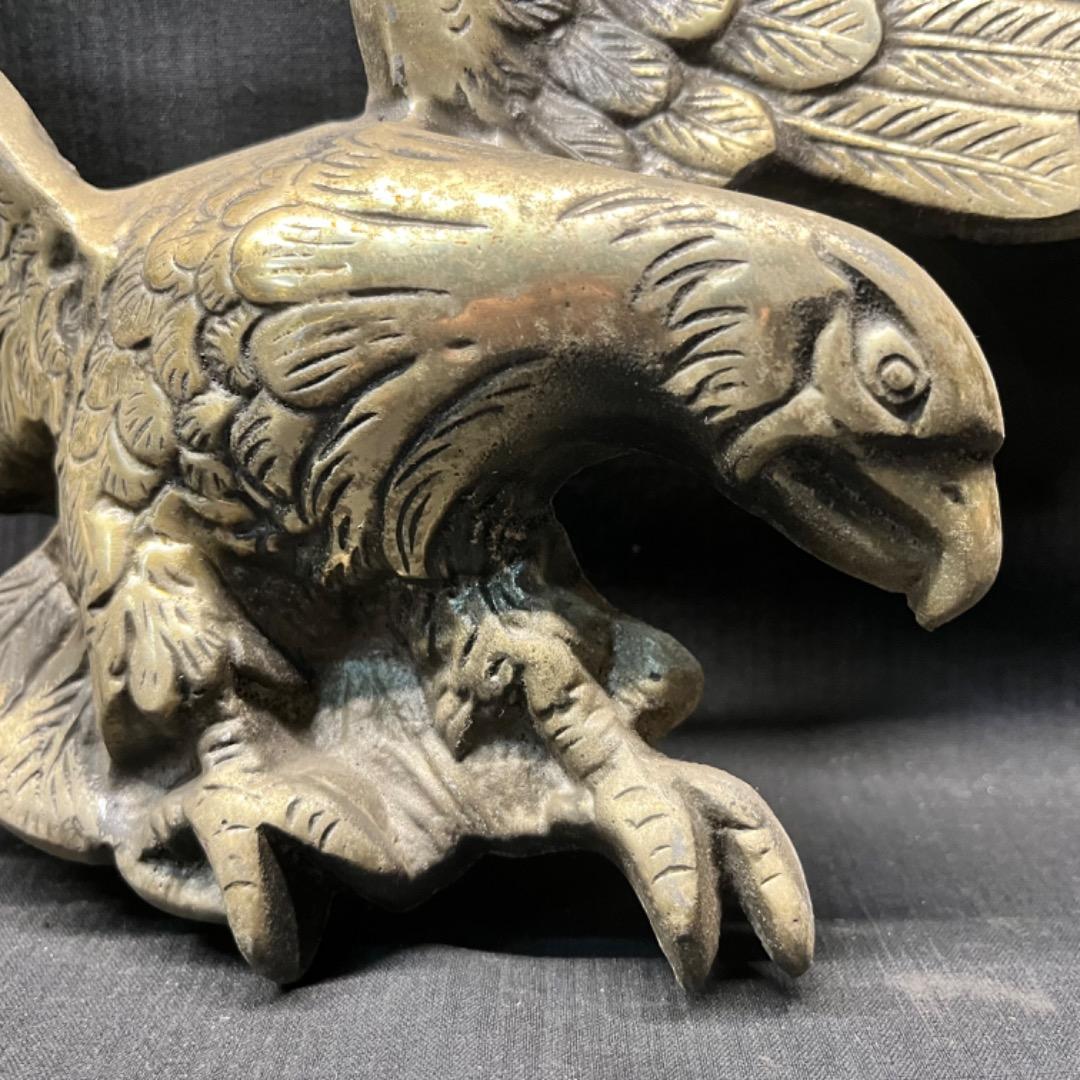 ▽Bi1061 日本製 デコトラ 鷲 鷹 レリーフ 当時物 金属製 長期保管品