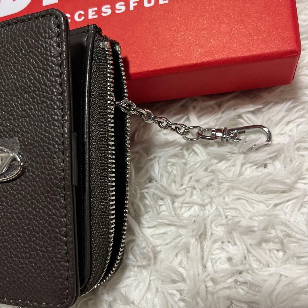 新品　箱付き　DIESEL ダークブラウン レザー キーケース　ケース