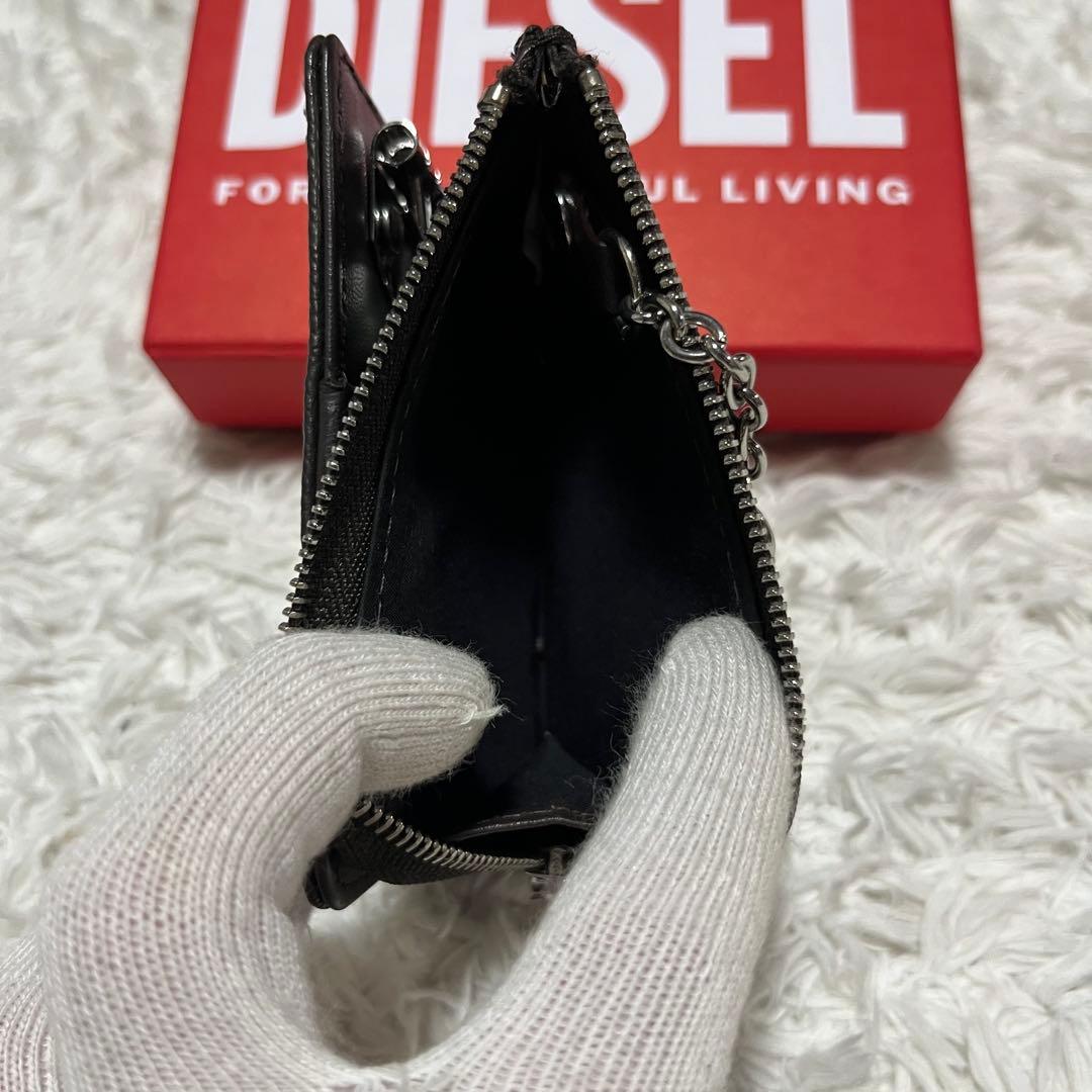 新品　箱付き　DIESEL ダークブラウン レザー キーケース　ケース