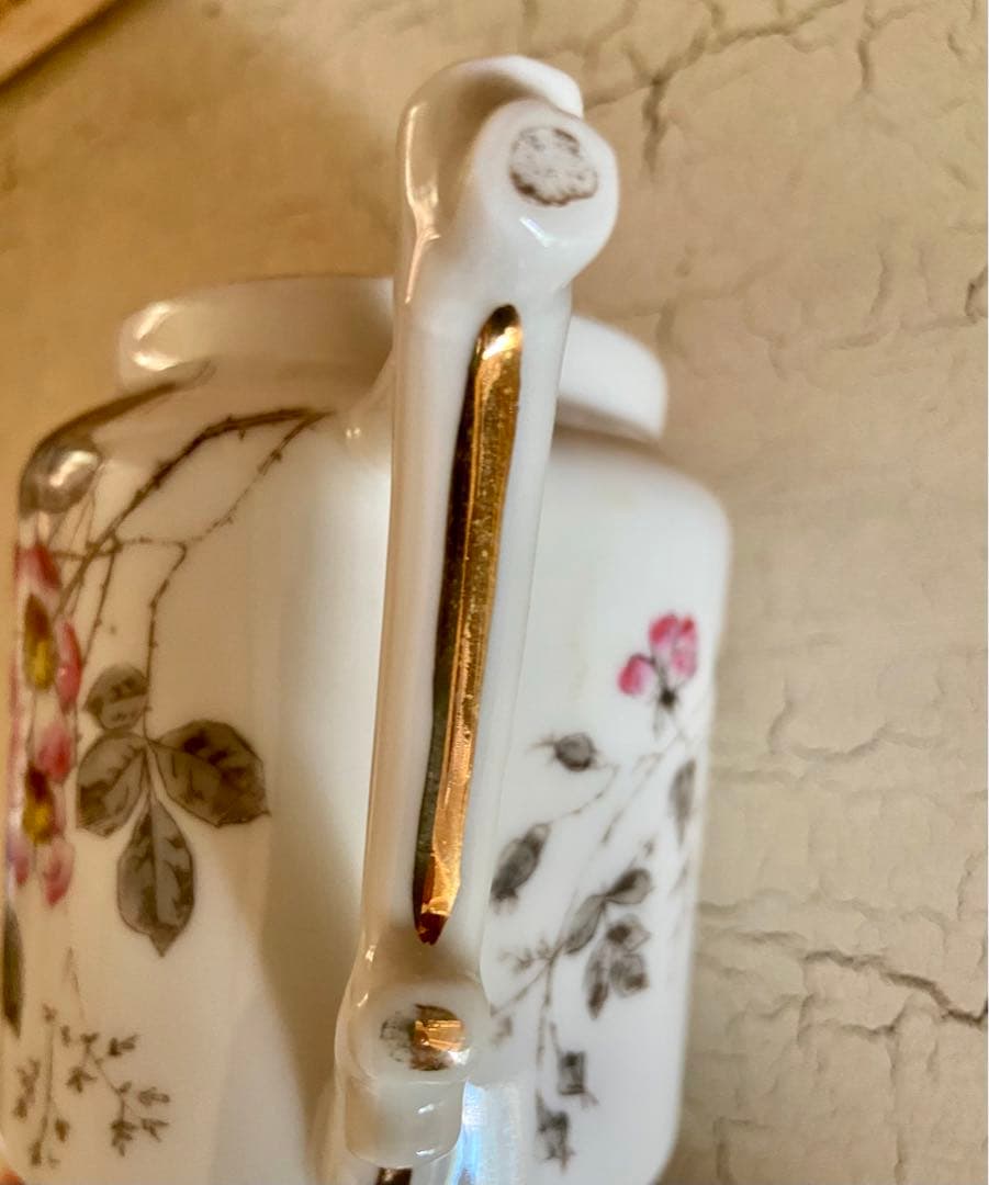 フランス　アンティーク　リモージュ　ピッチャー　ジャグ　花瓶　花器