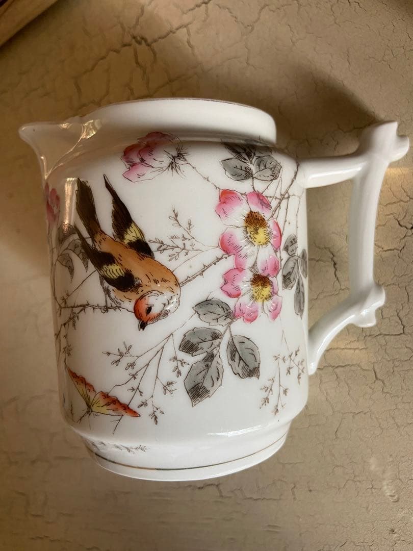 フランス　アンティーク　リモージュ　ピッチャー　ジャグ　花瓶　花器