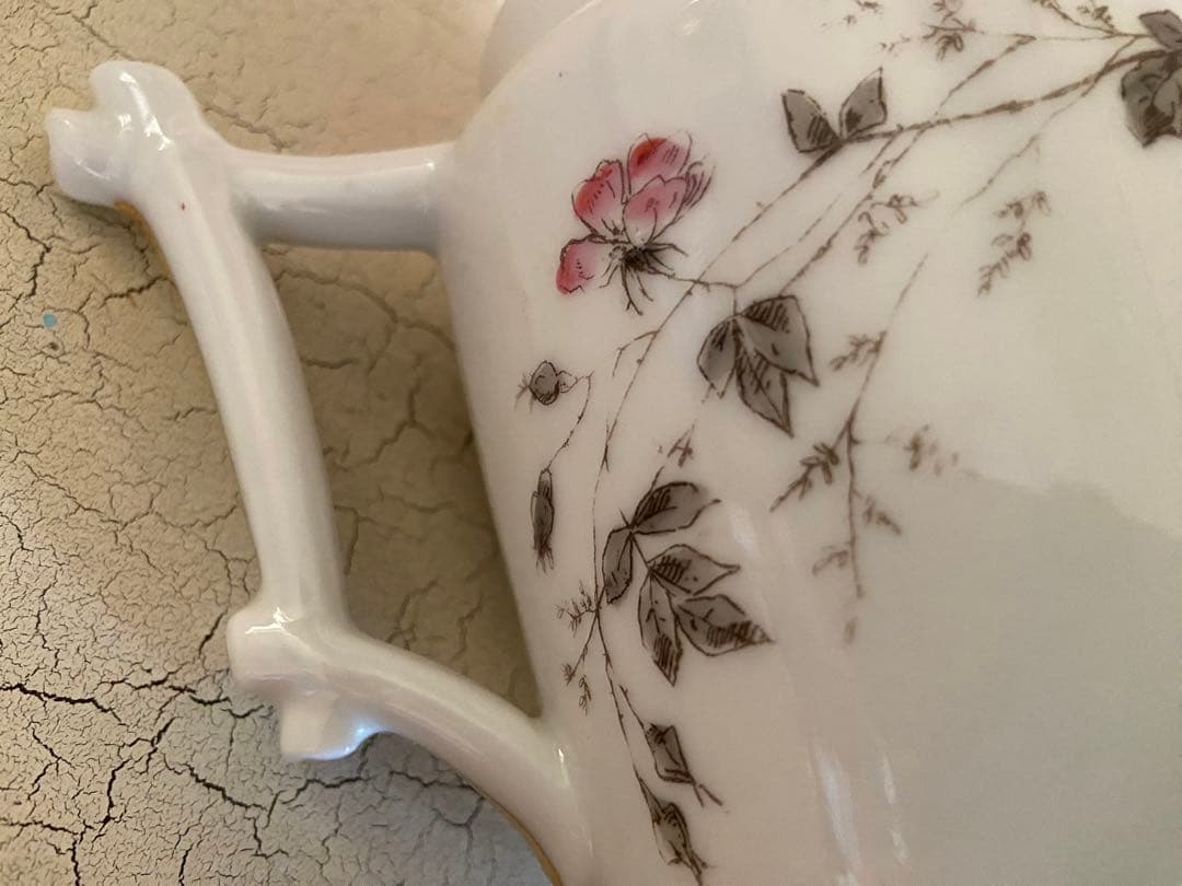 フランス　アンティーク　リモージュ　ピッチャー　ジャグ　花瓶　花器