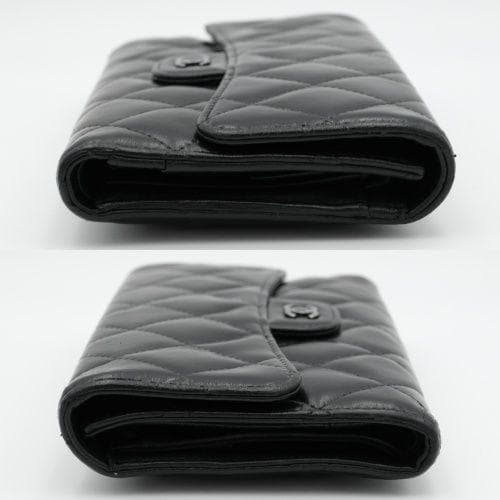 CHANEL シャネル マトラッセ ラムスキン ココマーク 三つ折り長財布