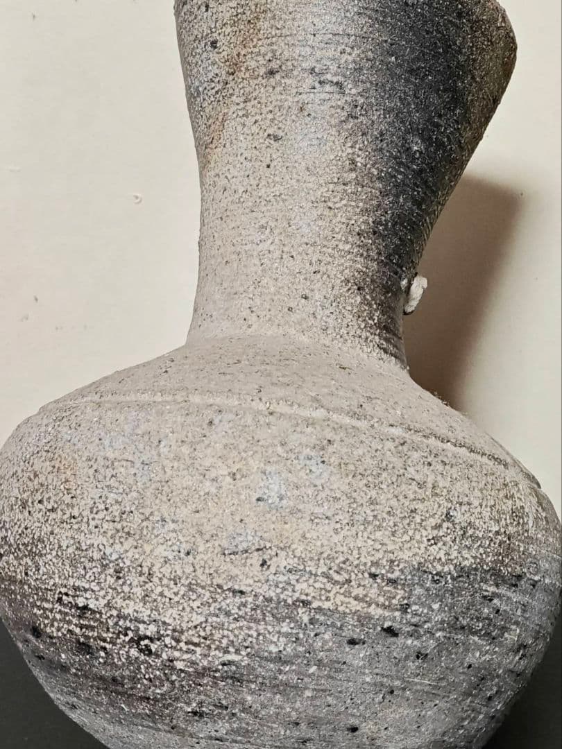 須恵器長頸壺　古墳時代　考古発掘品　古代日本　古美術　花呼ぶ器