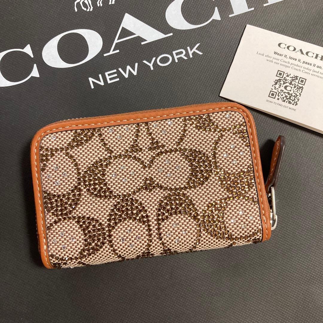 COACH コーチ　正規品　ケース　カードケース　ラインストーン