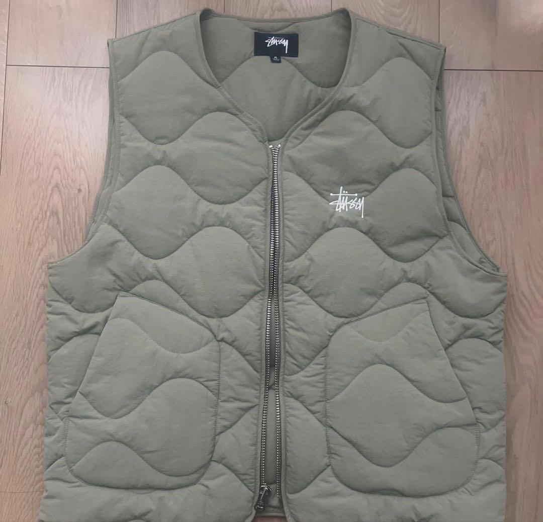 て*ん様 Stussy キルティングベスト　M