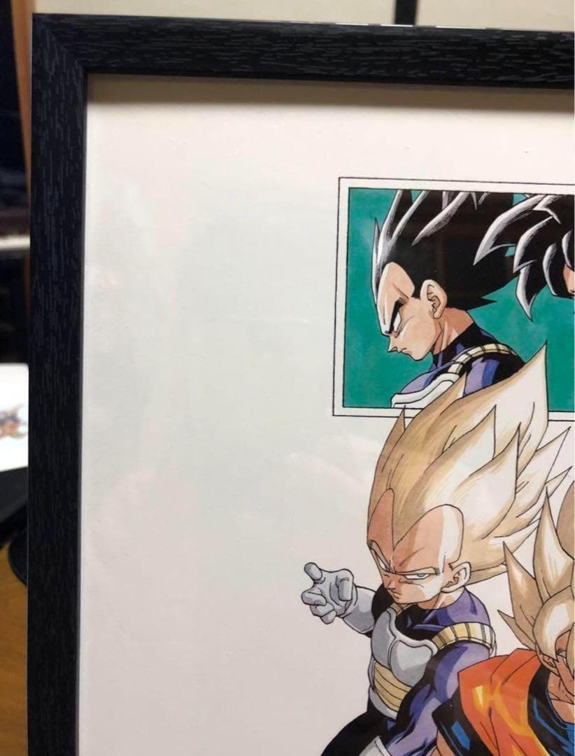 ドラゴンボール　三大スーパーサイヤ人　イラスト　30cm　額付き