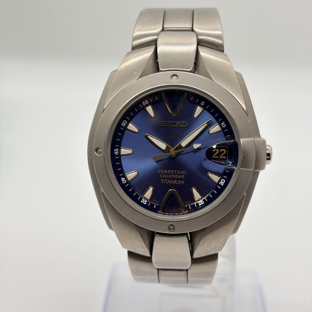 【希少・稼働品】セイコー パーペチュアルカレンダー メンズ腕時計 クォーツ