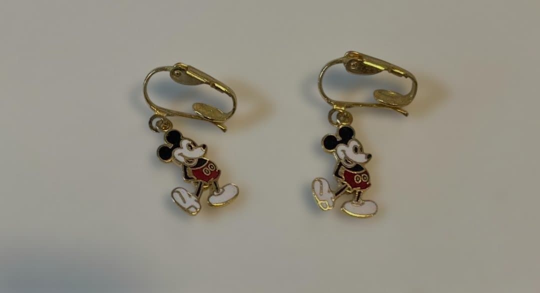 アナハイム ディズニーランド ミッキーマウスイヤリング＆非売品 記念メダル