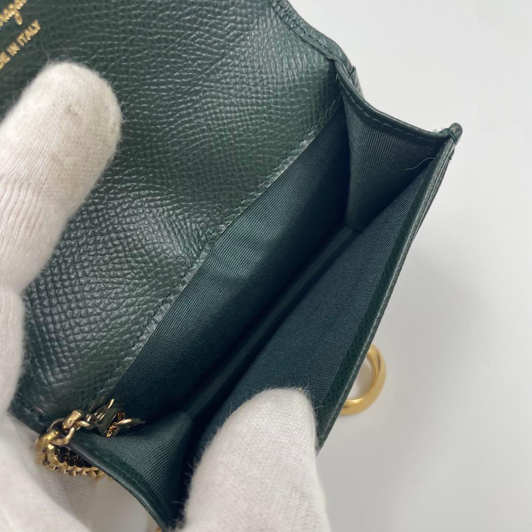 【希少色 極美品】フェラガモ ガンチーニ カードケース ケース キーリング