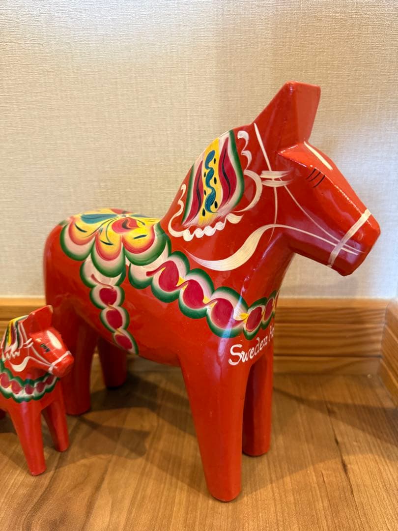 ダーラナホース　大小セット　赤