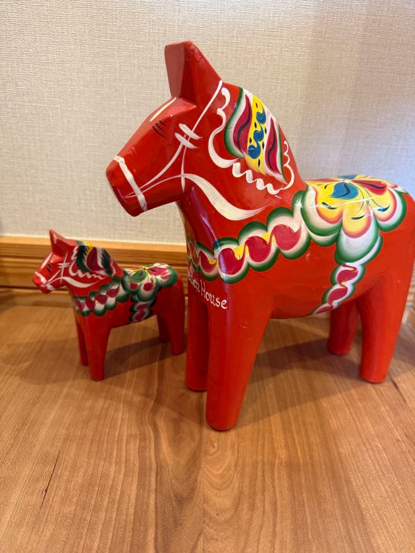 ダーラナホース　大小セット　赤