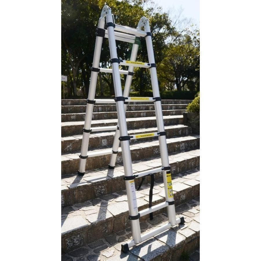 はしご 伸縮 3.8m 折りたたみ 150kg家庭用 業務用 災害 防災 アルミ