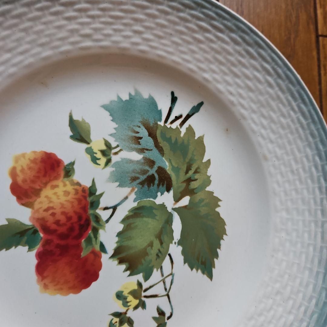 フルーツ柄デザートプレート3枚セット　サンタマン製　フランス蚤の市