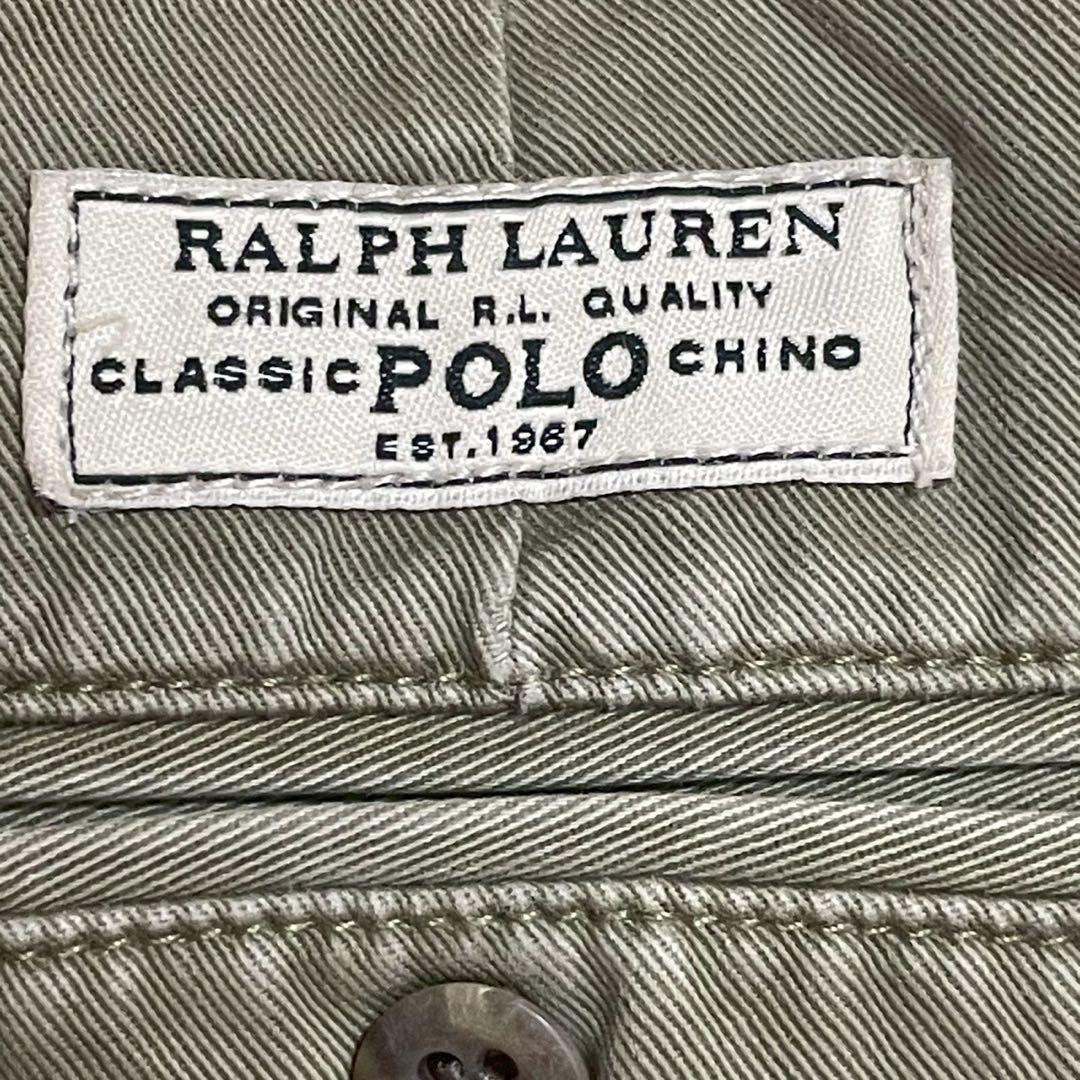 90s ラルフローレン ポロチノ アンドリュー カーキ ツータック 40/32