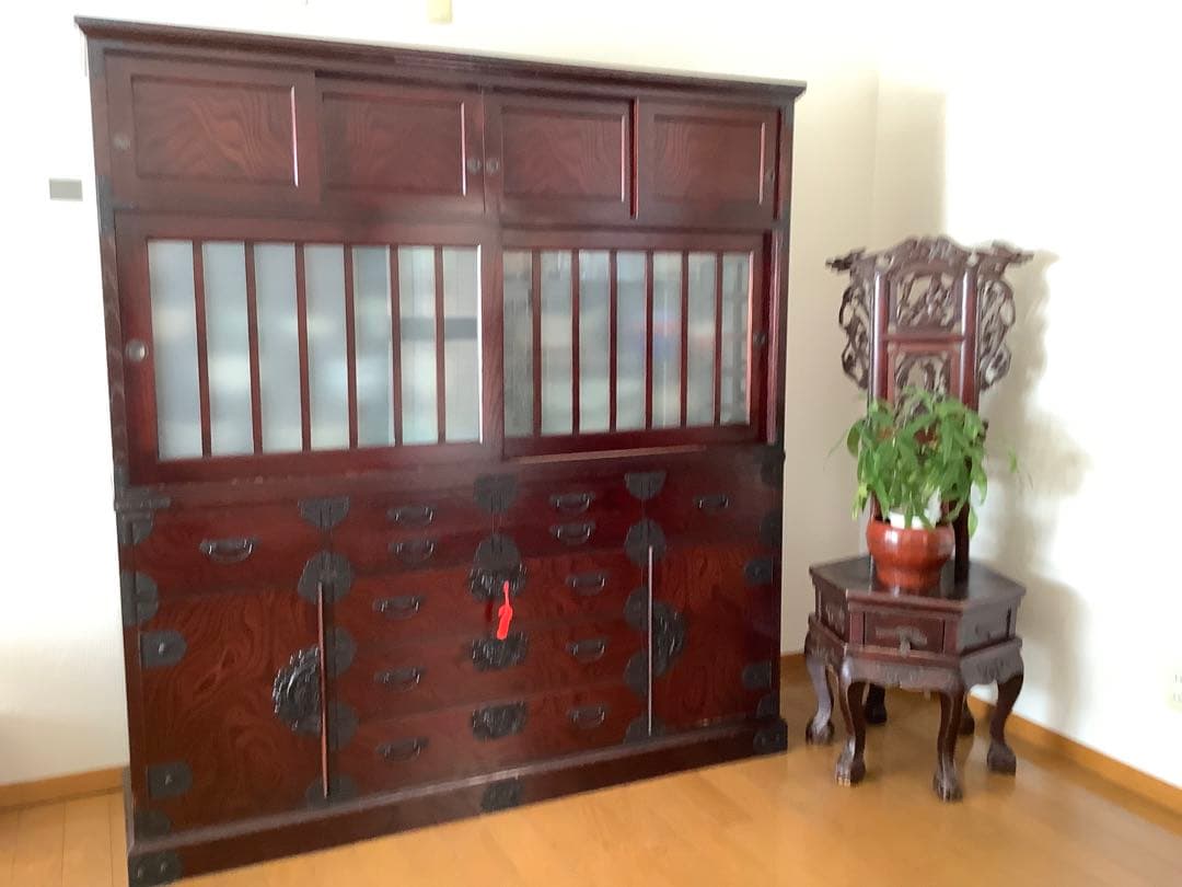 アンティーク中国家具 猫脚椅子 花台 古家具 ディスプレイ シノワズリ 希少風水