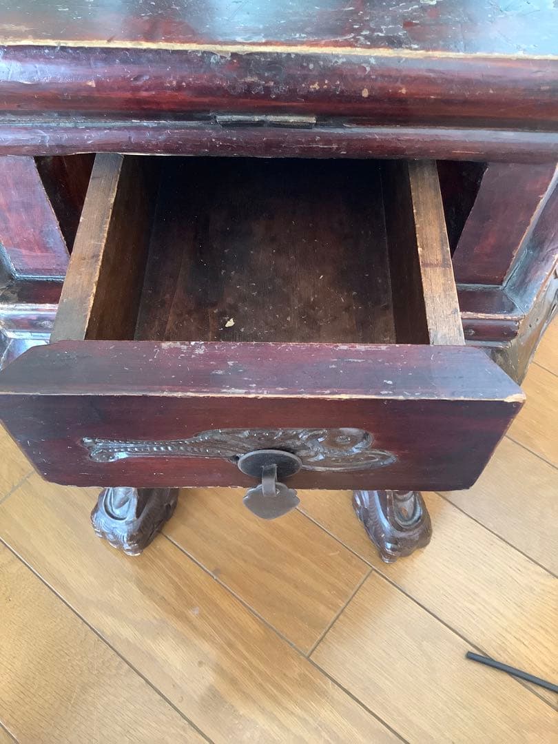 アンティーク中国家具 猫脚椅子 花台 古家具 ディスプレイ シノワズリ 希少風水