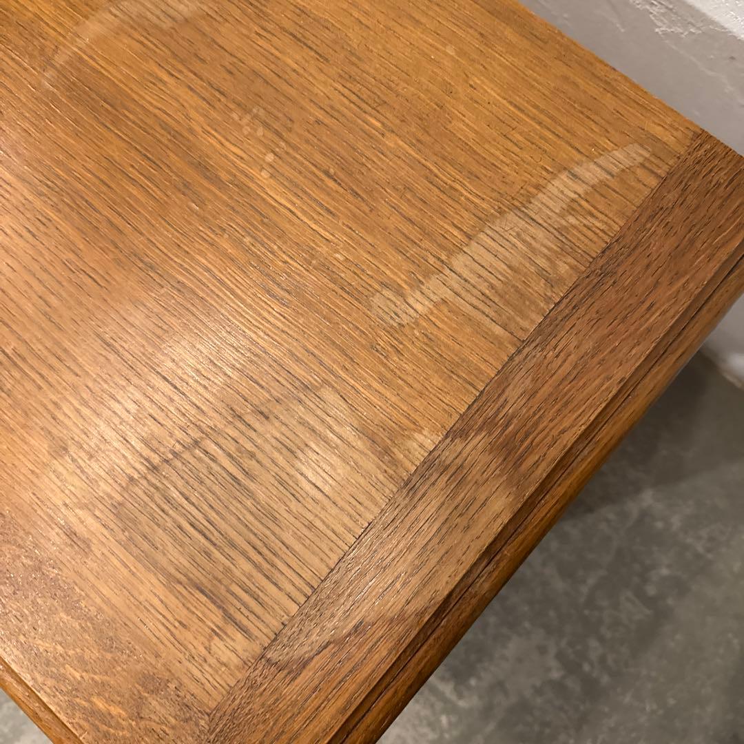 年末年始saleヴィンテージ　木製サイドテーブル　引き出し／扉収納付き　2