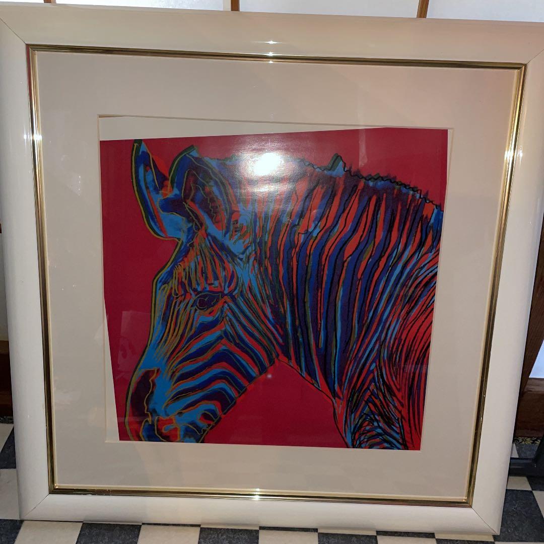 シマウマ アート ポスター(額)