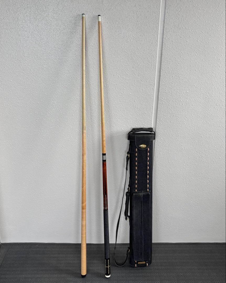 ビリヤードキュー 2本 ケース付き