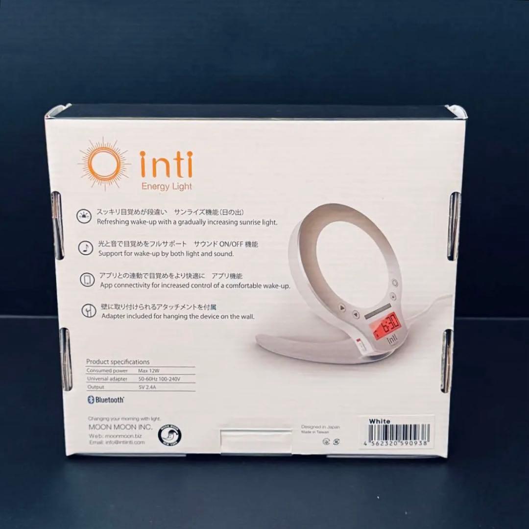 【開封未使用】inti4s 光で起きる目覚まし時計 ホワイト