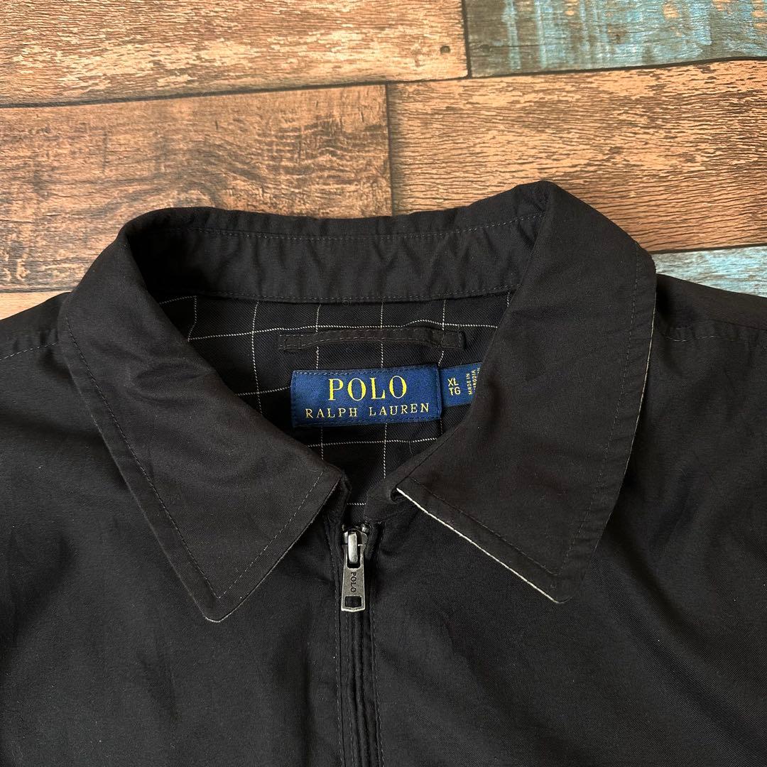 1*1様 極美品　ポロ　ラルフローレン　刺繍ロゴ　スイングトップ　ブラック　黒