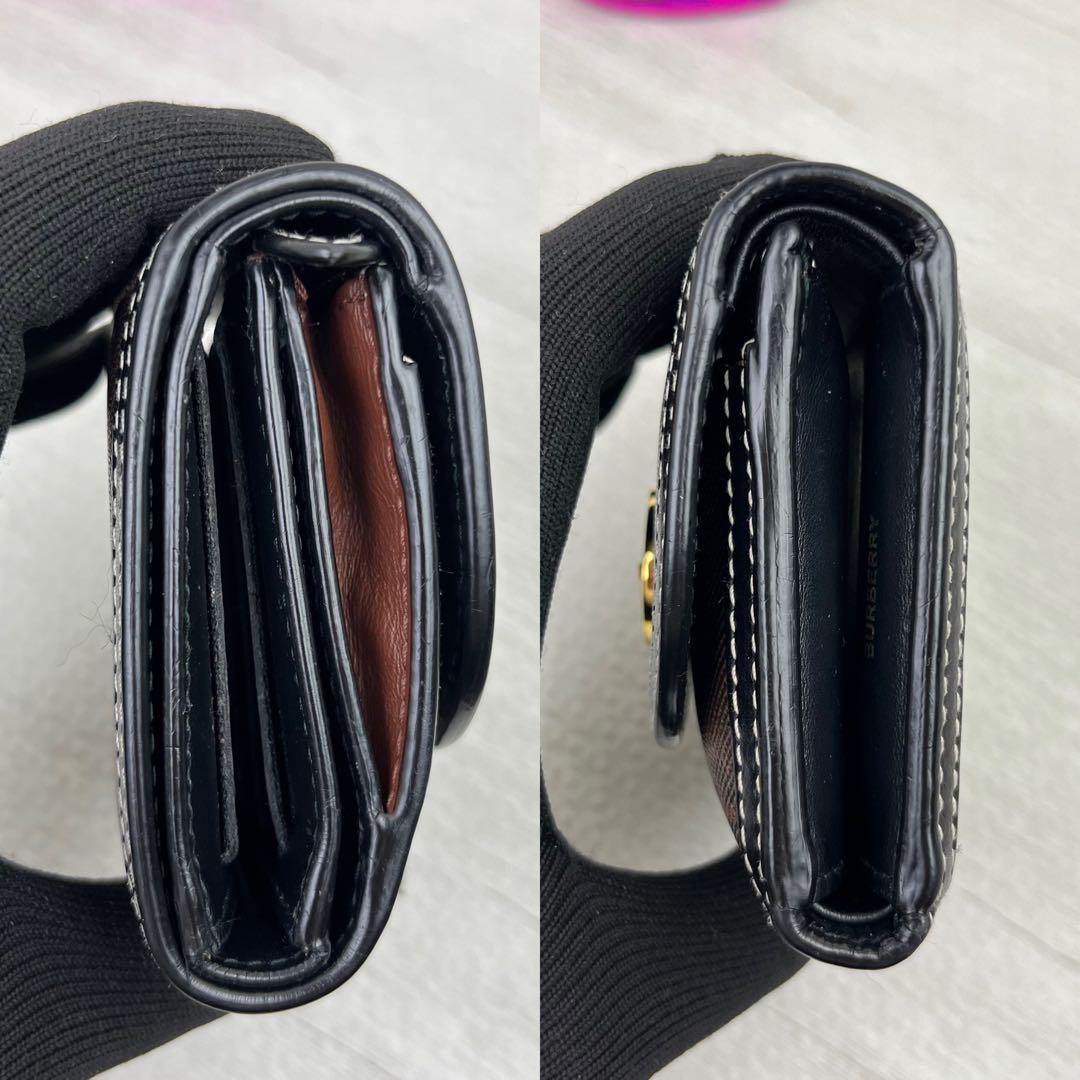 現行✨ バーバリー 三つ折財布 スモールチェック フォールディングウォレット