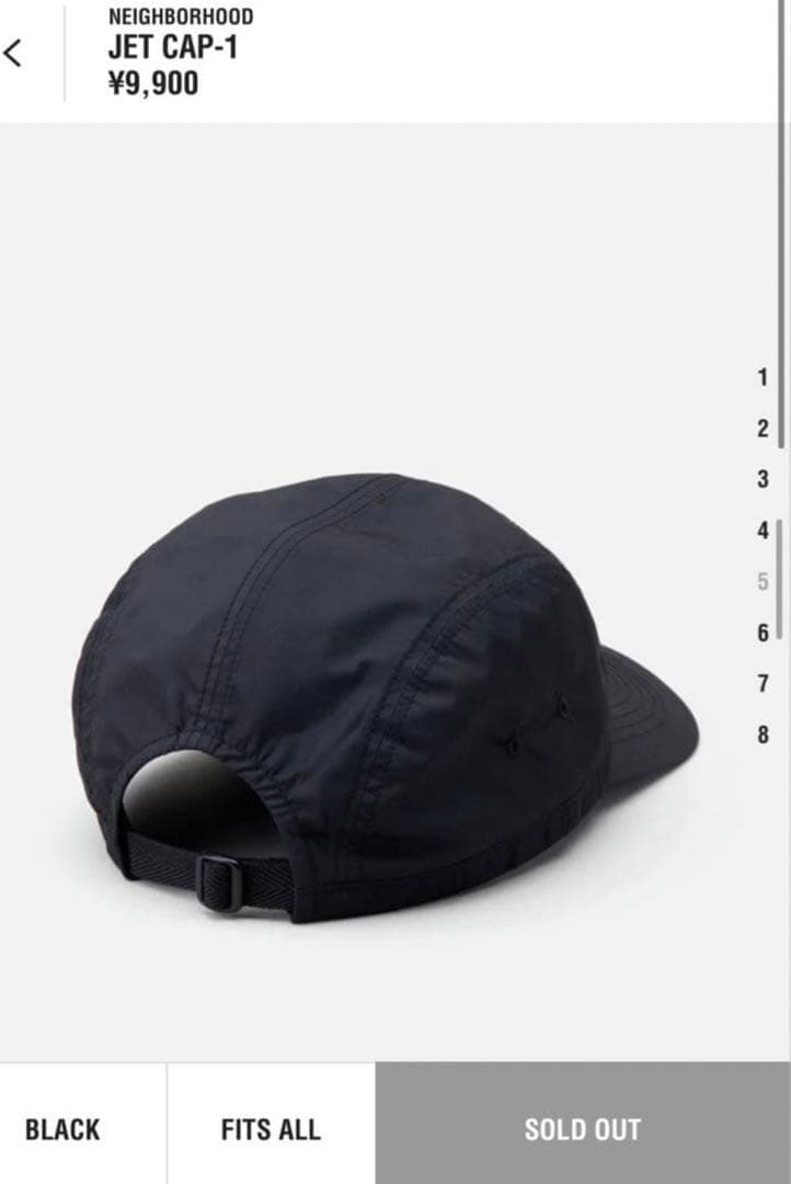 NEIGHBORHOOD JET CAP-1 ブラック