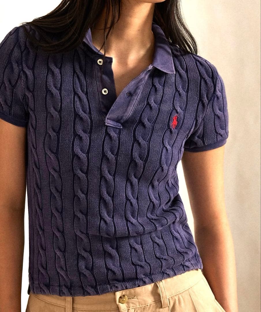 Ralph Lauren ラルフローレン ケーブルニット ポロシャツ 未使用