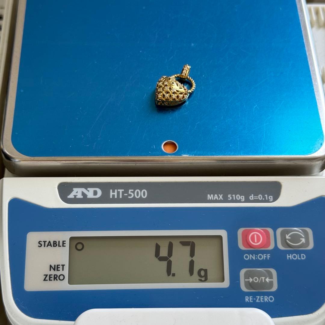 K18 ハートモチーフ ロケットペンダントネックレス