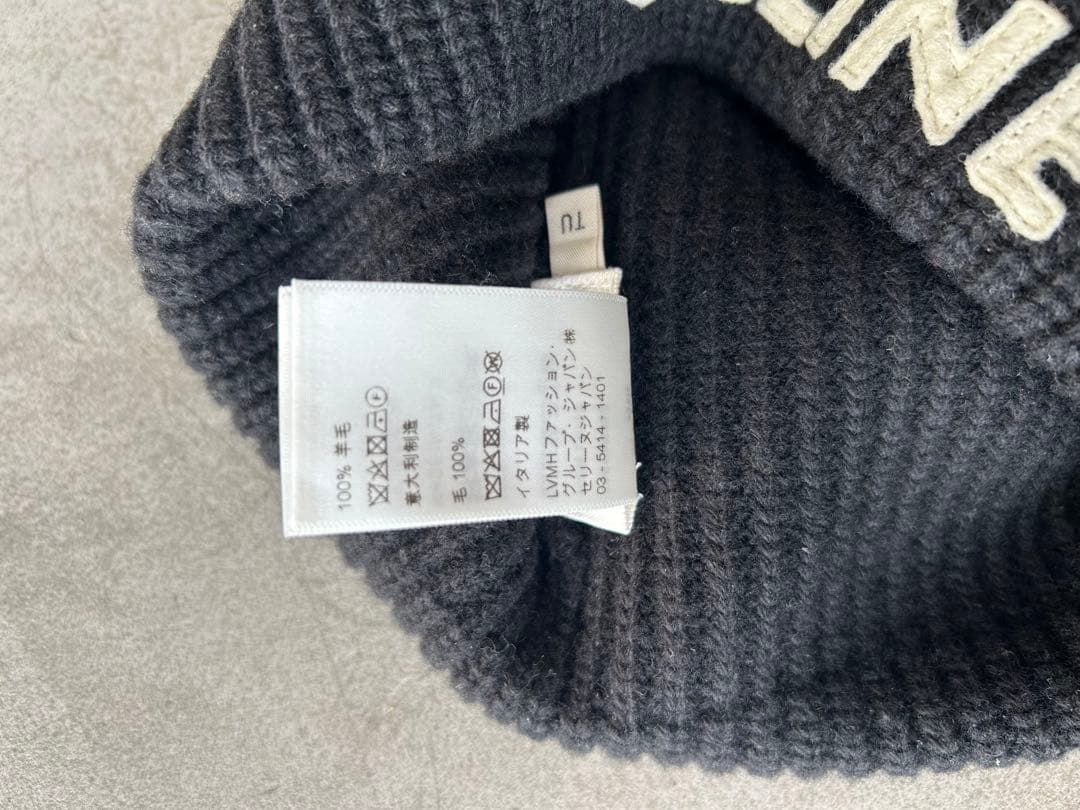 CELINE ブラック ニット帽 M
