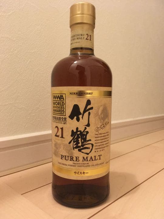 稀少品 ニッカウヰスキー竹鶴ピュアモルト21年 WWA受賞記念ラベル