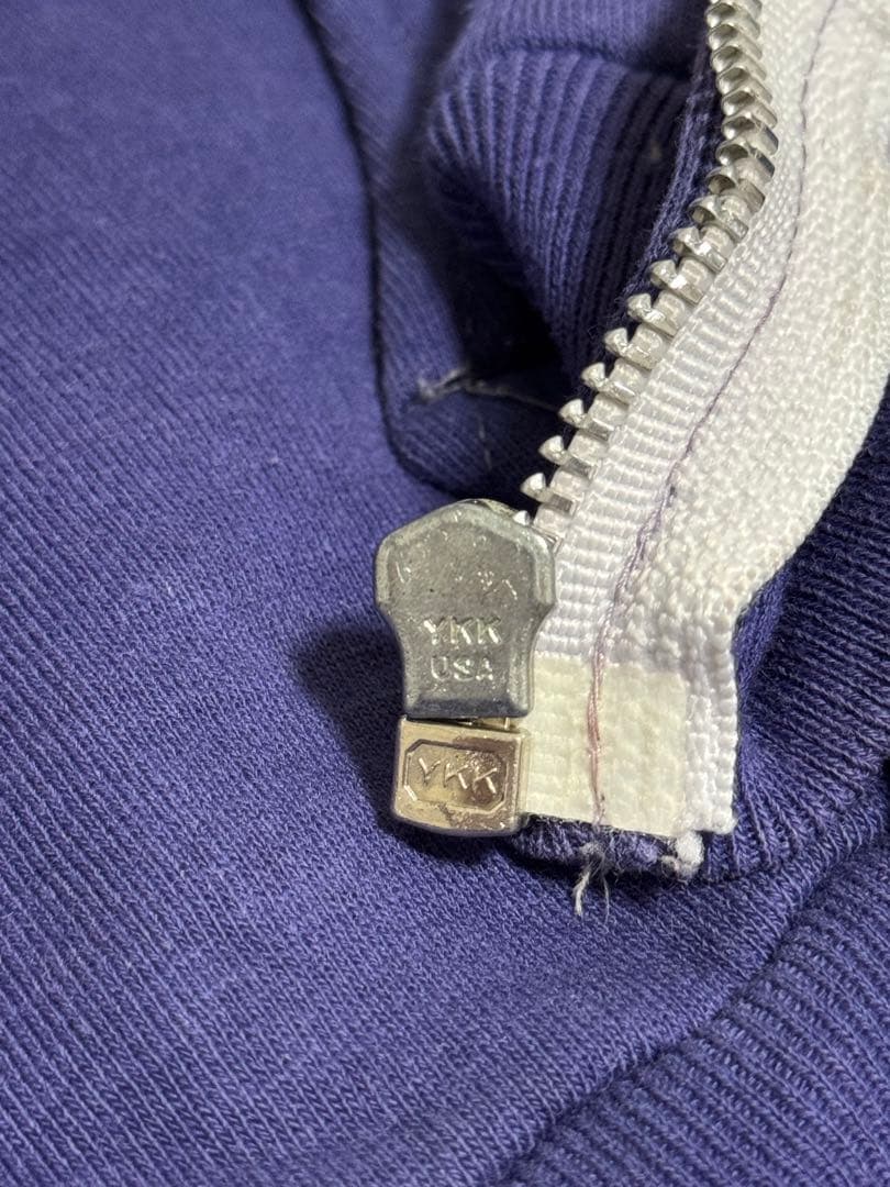 80s BIG YANK ダブルフェイス　ジップアップパーカー　XL ナス紺