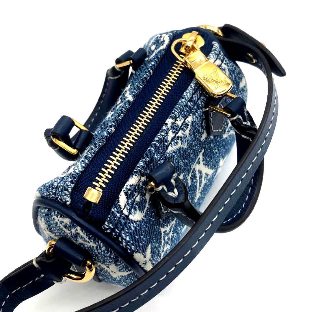 未使用✨ルイヴィトン デニム　マイクロチャーム マイクロバッグ ブルー系