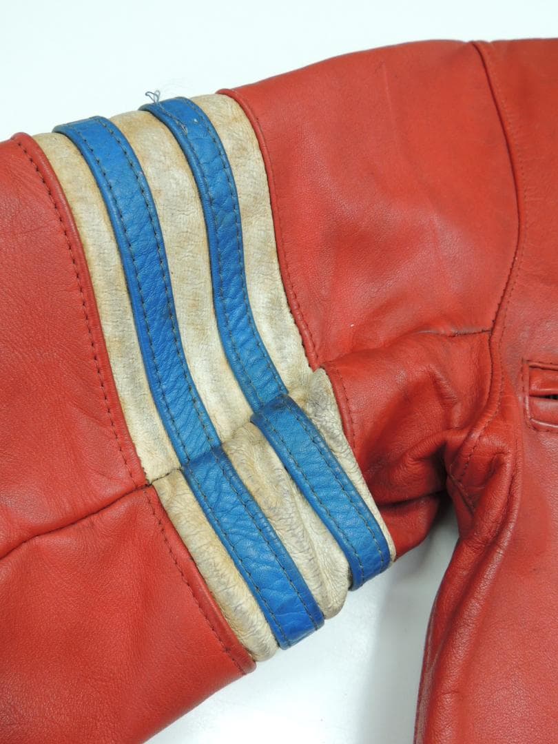 70S VINTAGE TT leathers英国製ストライプ レザーライダース