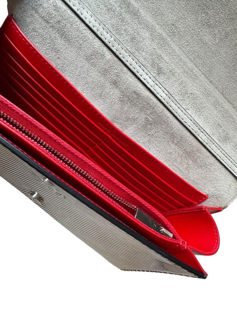 クリスチャン　ルブタン ストライプデザイン パーティーバッグ