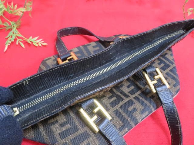 n*u様 【ee1463/ク】FENDI/フェンディ ズッカ柄 トートバッグ14