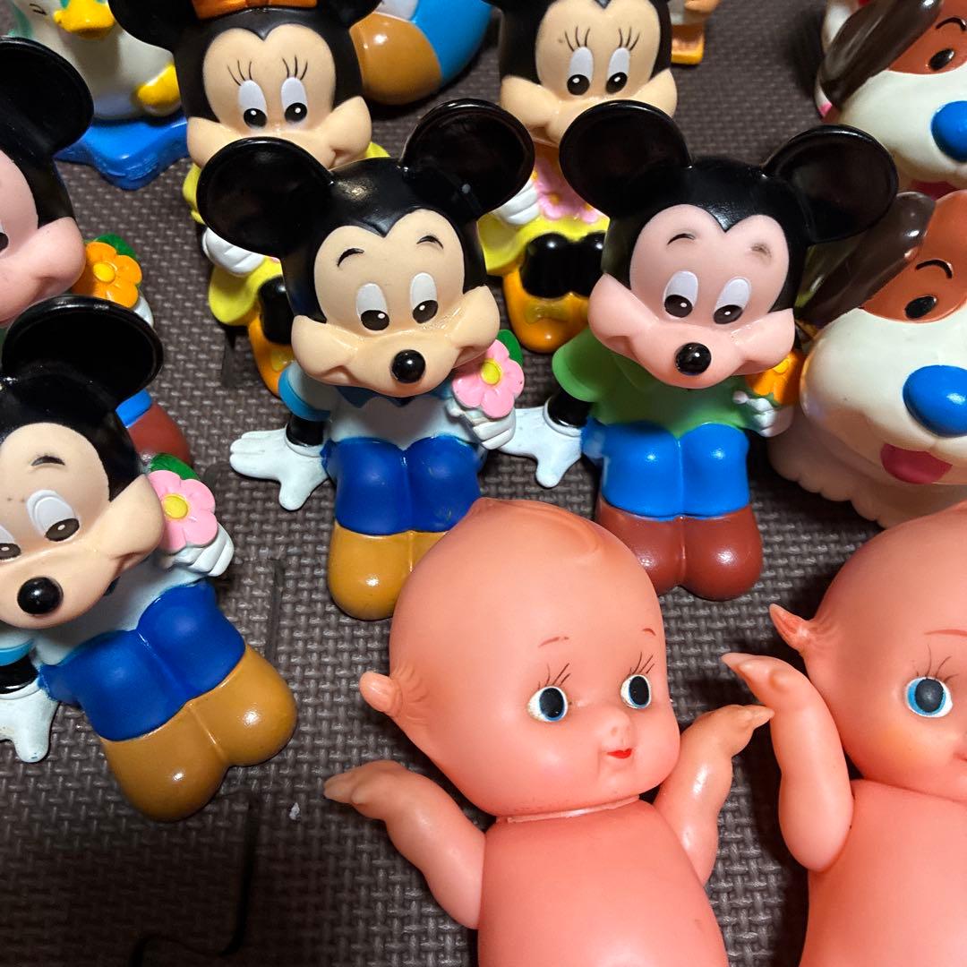 超希少ディズニーレトロ　ソフビ貯金箱ミッキーマウスキューピー山一三菱ワリコー三洋