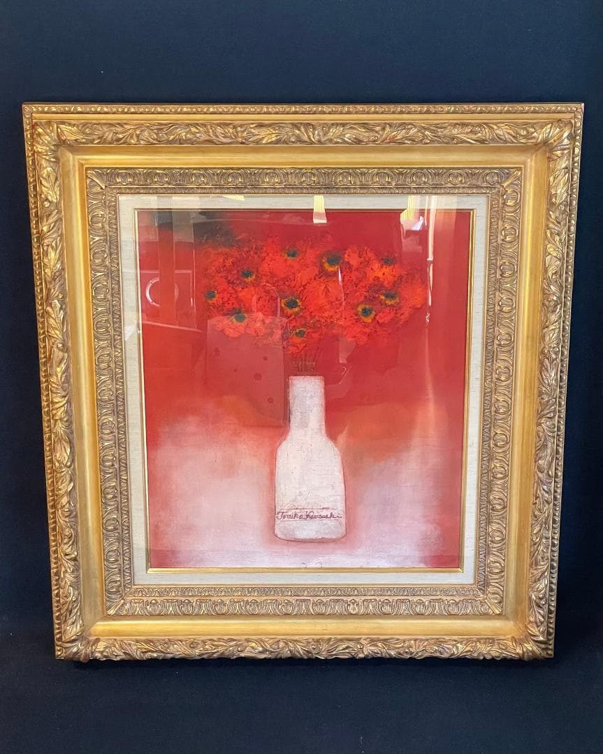 「真作」作者不明　静物画　油彩画　額装　F10号