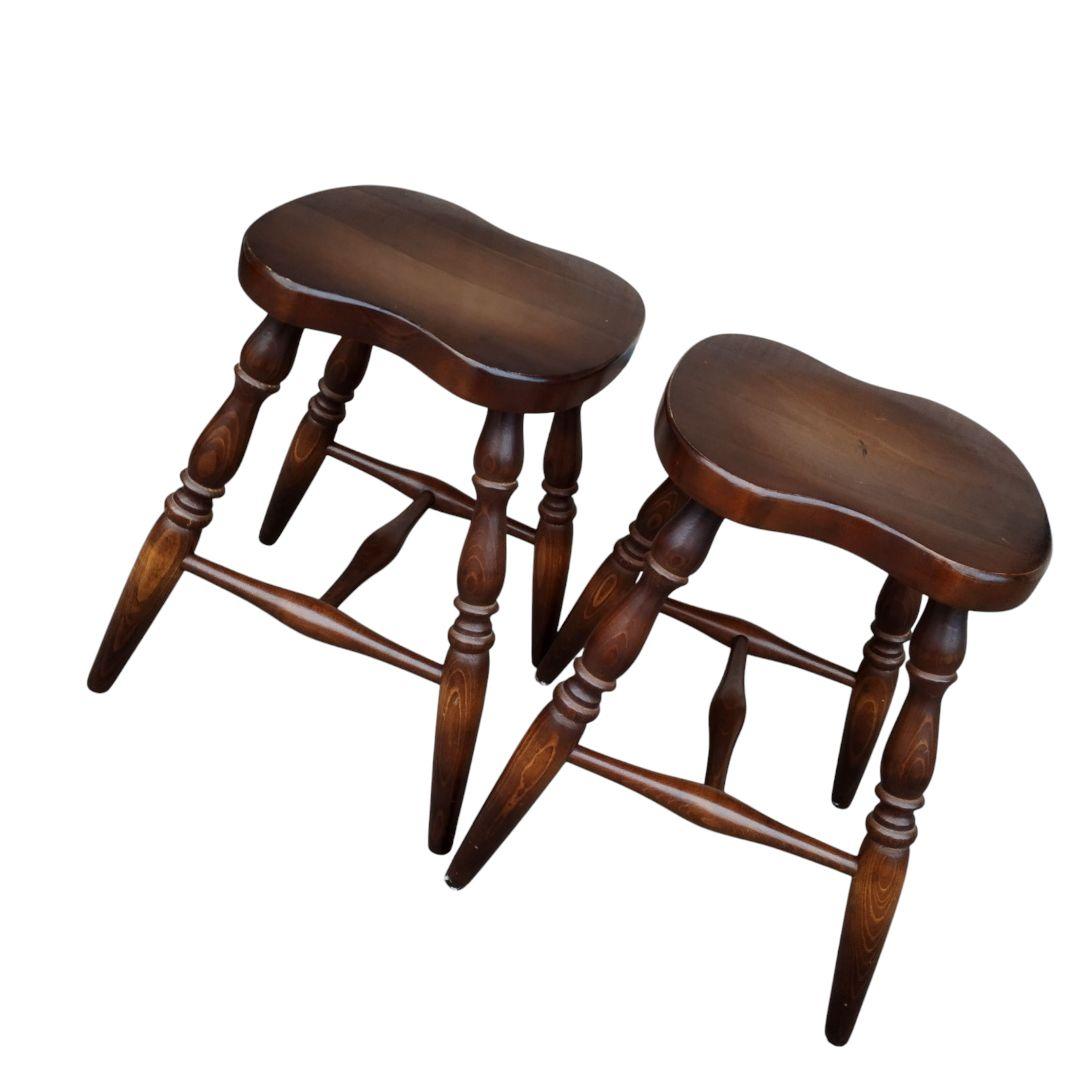 飛騨産業 キツツキマーク スツール 椅子 イス 2脚セット