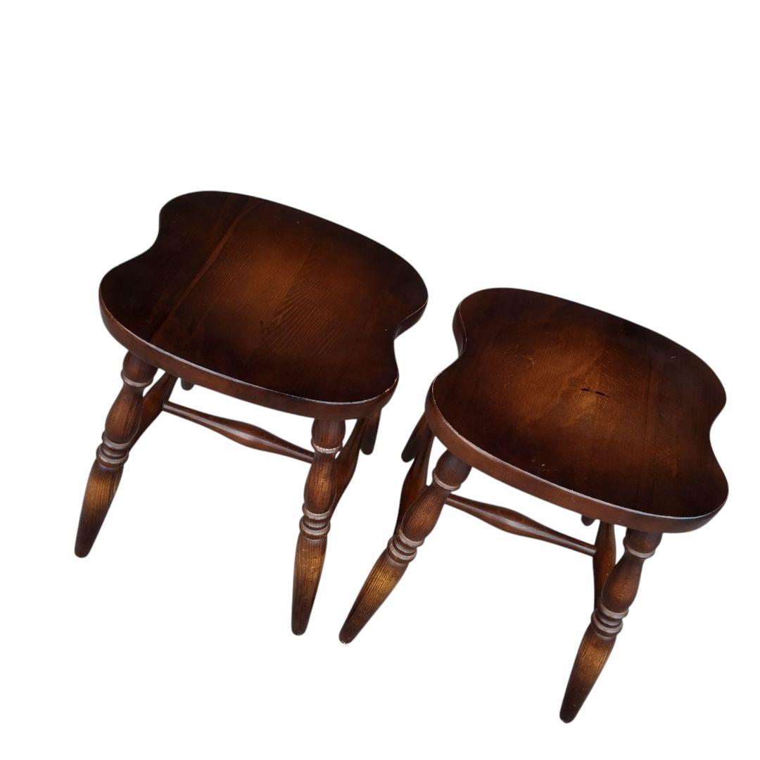 飛騨産業 キツツキマーク スツール 椅子 イス 2脚セット