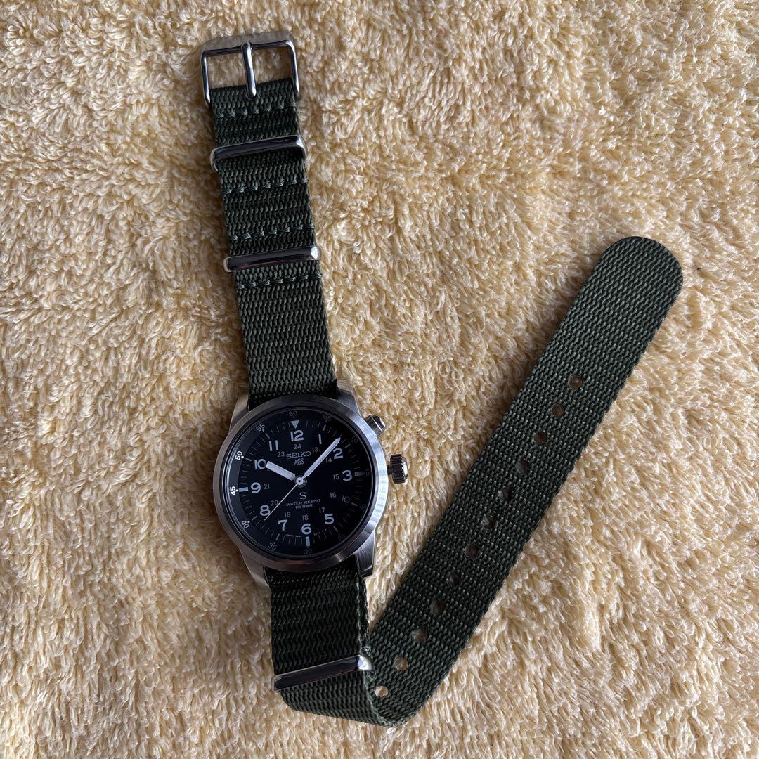 セイコー SUS AGS ミリタリー　中古良品　SEIKO　5M22-6C20