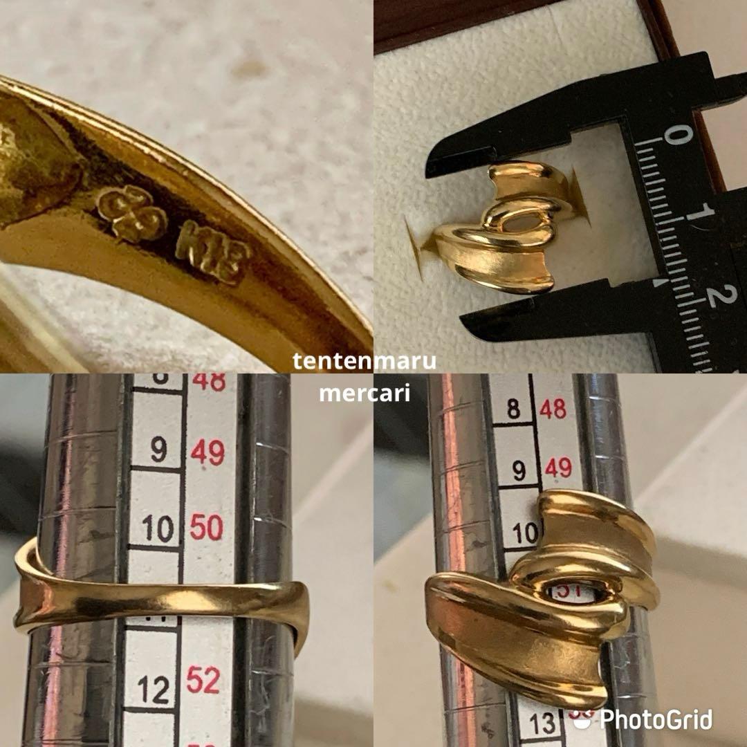 直*子様 ジュエリーマキ ☆ K18 ワイドツイストリング ☆ 幅広地金リング