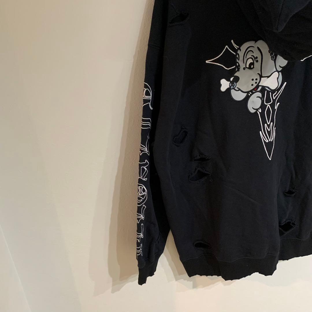 GALFY　ガルフィー　パーカー　オーバーサイズ　ダメージ　大型犬　クロス　猫耳