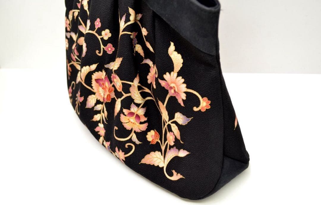 ゆ*け様 美品 OKAJIMA 岡重 ハンドバッグ 和装バッグ 絹100％ トー