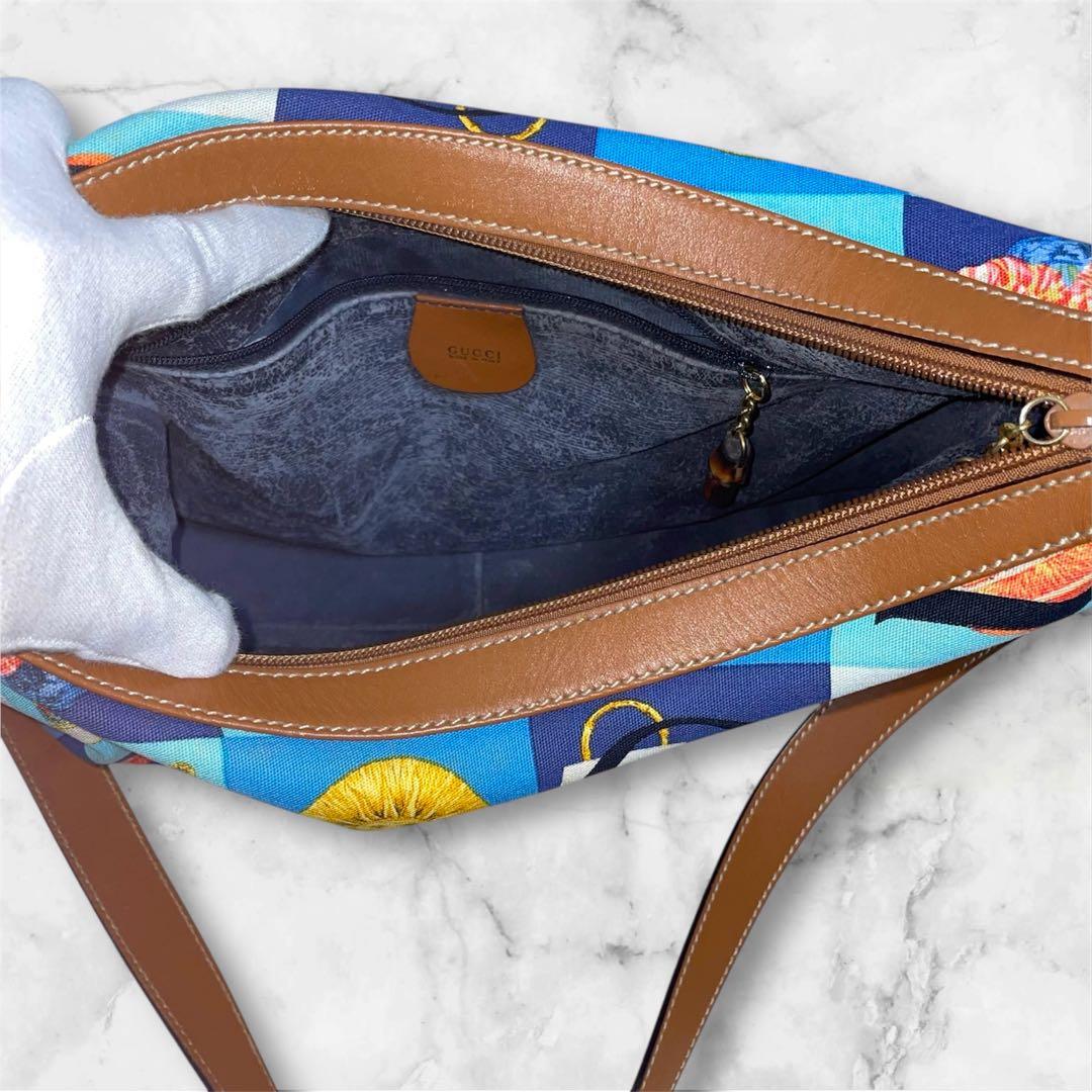 【激レア】GUCCIオールドグッチ シモ ショルダーバッグ バンブー レザー