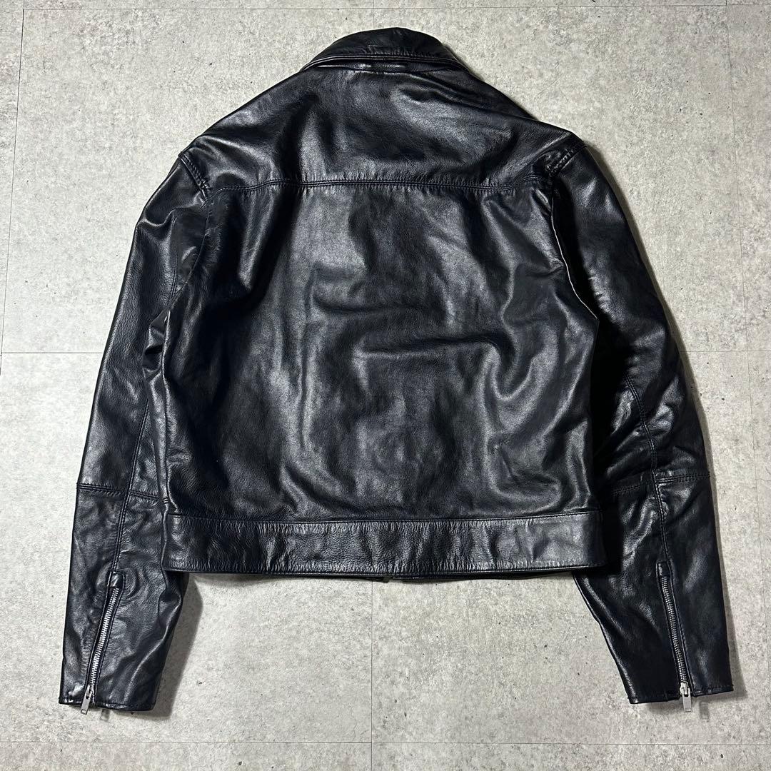 25ss ZARA ボクシーフィット レザージャケット 黒 本革