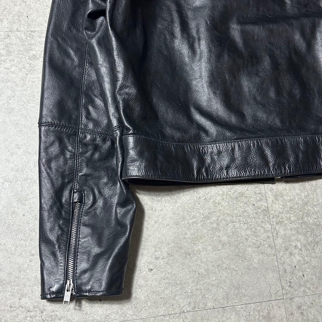25ss ZARA ボクシーフィット レザージャケット 黒 本革