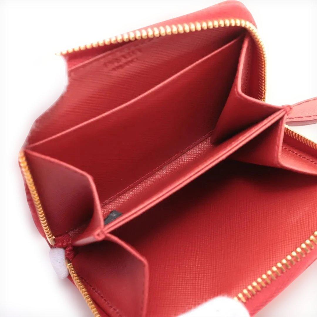 美品 PRADA プラダ レッド red ケース サフィアーノレザー 箱