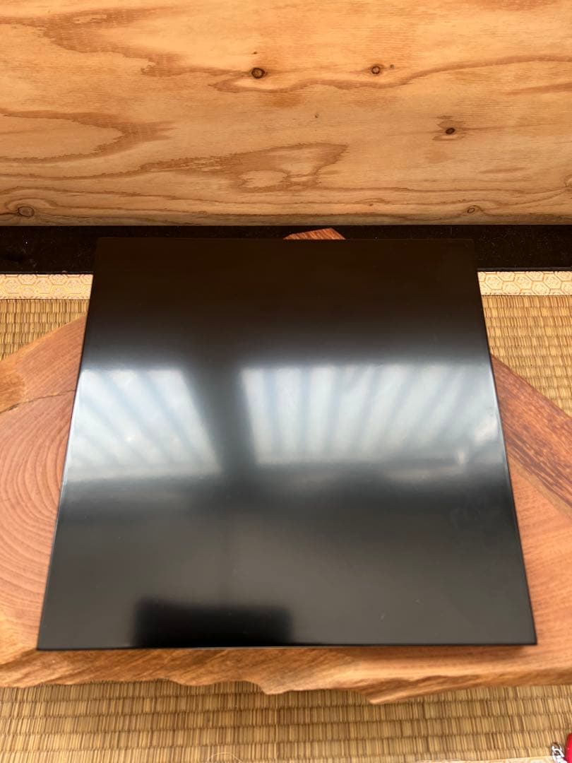 敷板　茶器／茶道具薄板（花入用敷板・花台）敷板　眞塗　元箱付き